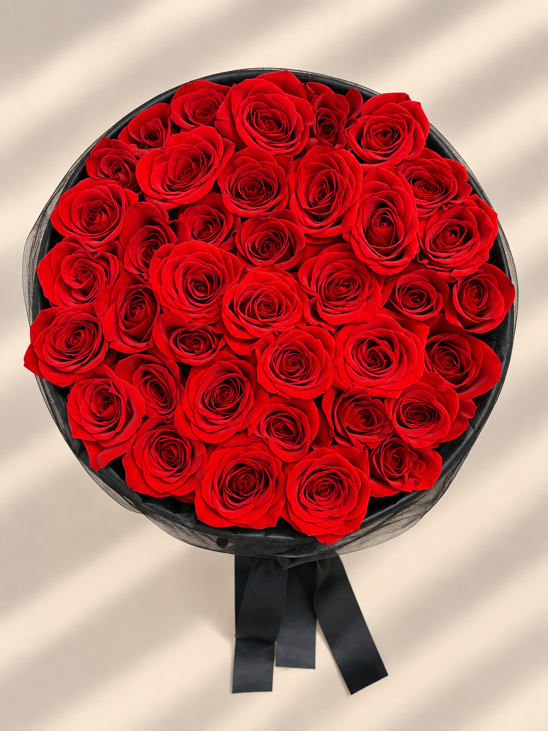 Extra Large Box Round Red Roses