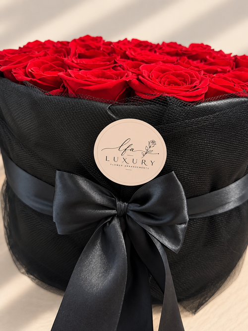 Extra Large Box Round Red Roses