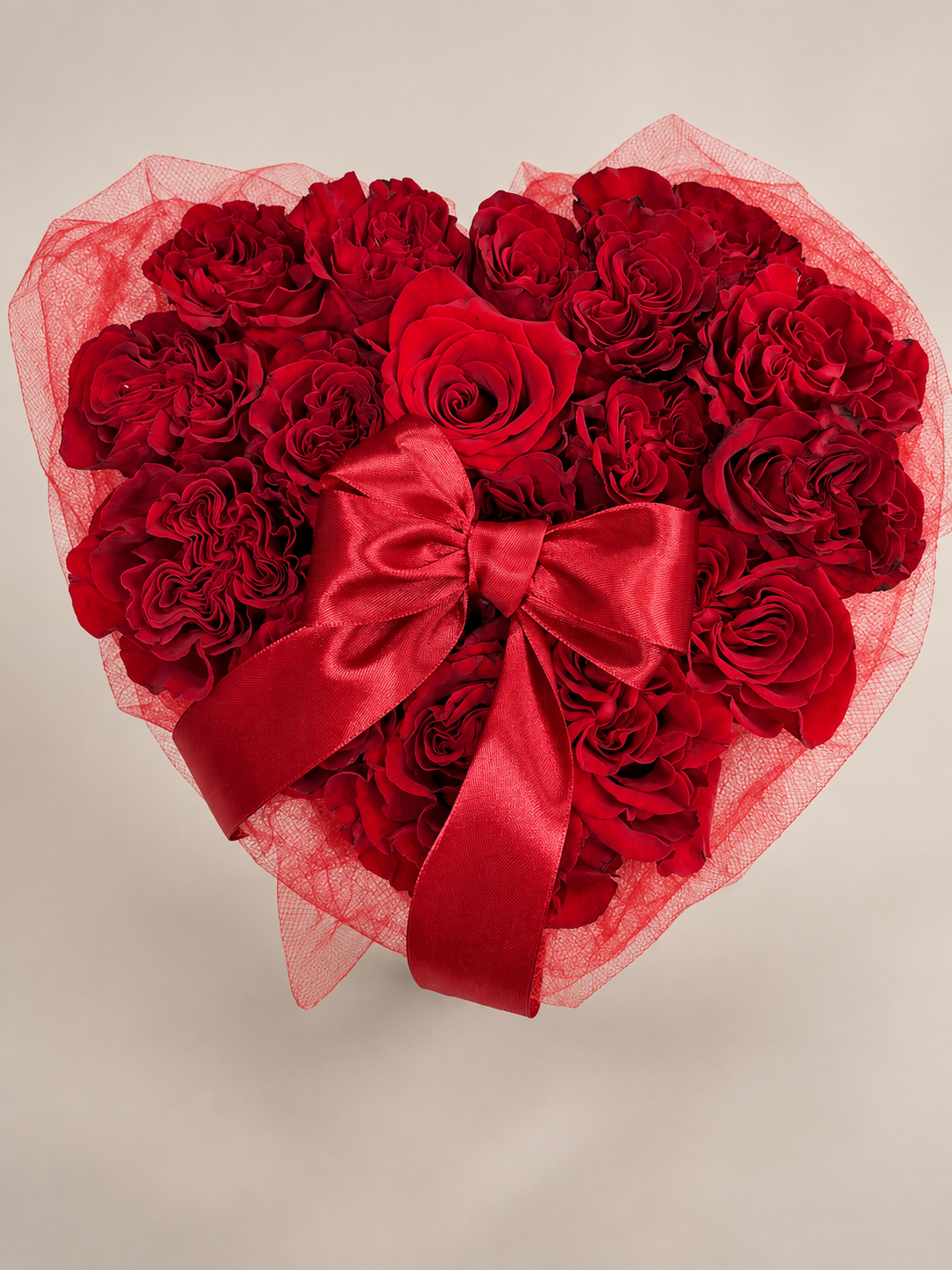 Medium Heart Box Red Roses